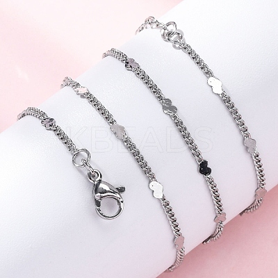 Brass Curb Chains Necklaces for Women NJEW-D302-07P-1