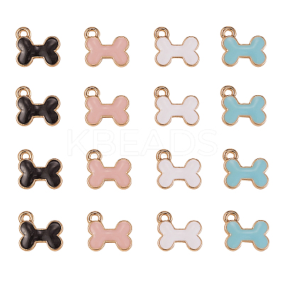 40Pcs 4 Colors Alloy Charms ENAM-CJ0001-83-1