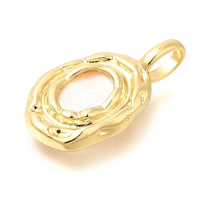 Brass Pave Natural Freshwater Shell Pendants KK-U040-03G-1