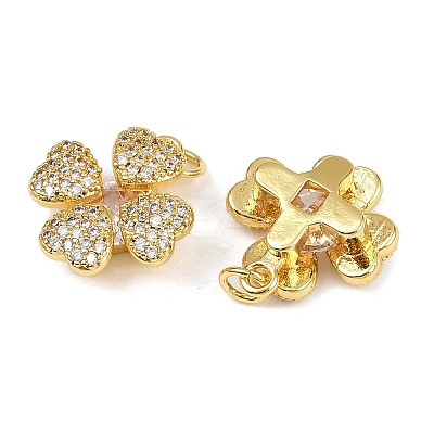 Brass Micro Pave Cubic Zirconia Pendants KK-A257-17G-1