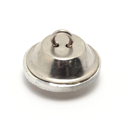 Glass Rhinestone Button BUTT-WH0015-21C-04-1
