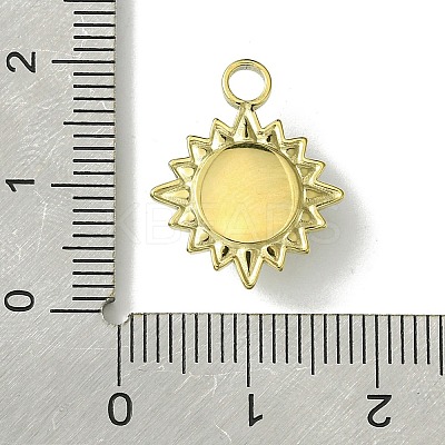 Ion Plating(IP) Real 14K Gold Plated 304 Stainless Steel with Glass Pendant FIND-Z028-33G-1