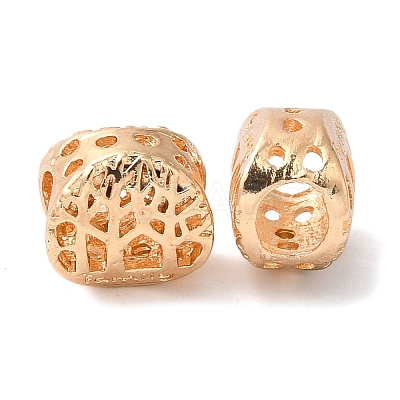 Rack Plating Alloy European Beads PALLOY-S189-08G-1