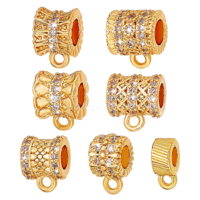 14Pcs 7 Styles Brass Tube Bails KK-AR0004-59-1