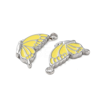 304 Stainless Steel with Enamel Charms STAS-L022-400P-03-1