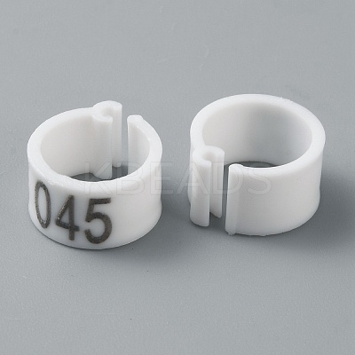 Plastic Poultry Leg Identification Bands AJEW-WH0415-99C-1