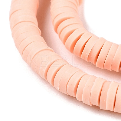 Flat Round Handmade Polymer Clay Bead Spacers X-CLAY-R067-4.0mm-13-1
