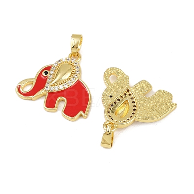 Brass Micro Pave Cubic Zirconia Pendants KK-F908-08G-02-1