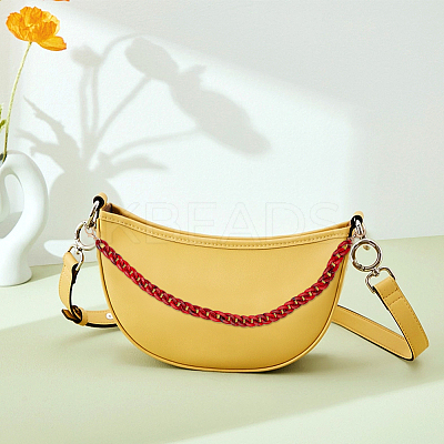 2Pcs 2 Colors Resin Imitation Gemstone Curb Chain Bag Straps FIND-WR0008-61-1