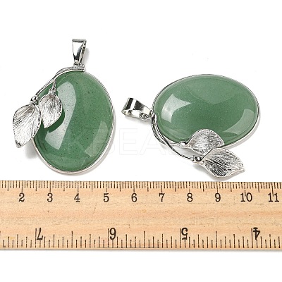 Natural Green Aventurine Pendants G-Z050-05C-1