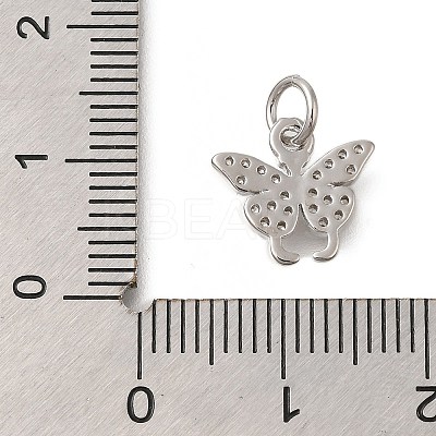 Rack Plating Brass Micro Pave Cubic Zirconia Charms KK-I716-05P-1