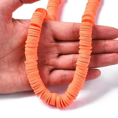 Flat Round Handmade Polymer Clay Beads CLAY-R067-12mm-12-1