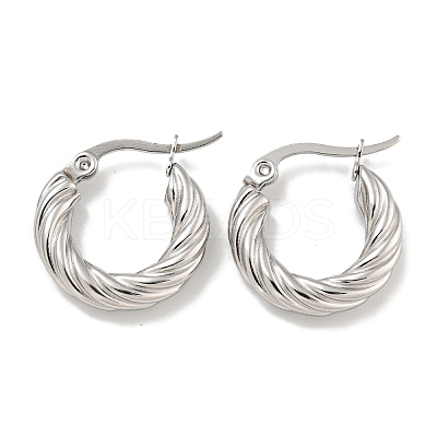 304 Stainless Steel Hoop Earring EJEW-F257-20P-01-1