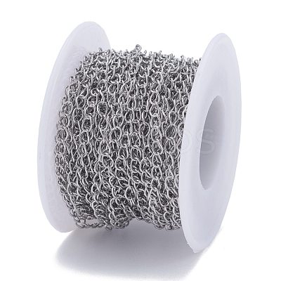 Tarnish Resistant 304 Stainless Steel Twisted Chains CHS-A003K-0.6mm-1
