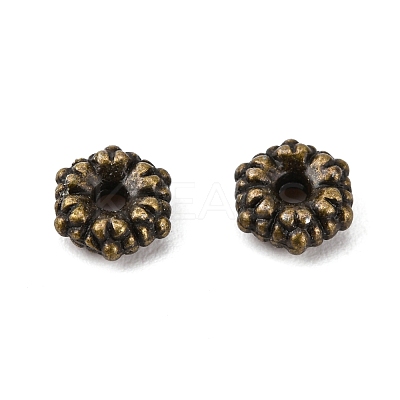 Tibetan Style Alloy Spacer Beads TIBEB-S039-019AB-NR-1