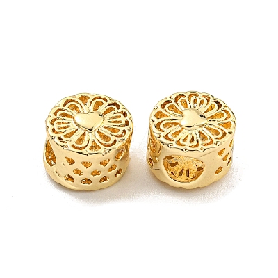 Rack Plating Alloy European Beads FIND-B034-26G-1