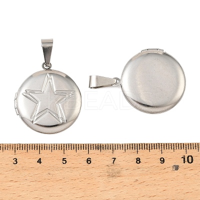 316 Stainless Steel Locket Pendants STAS-K321-17P-1