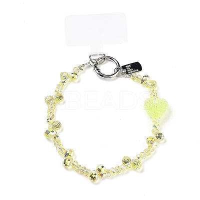 Glass & Iron Beads Mobile Straps AJEW-H153-03B-03-1