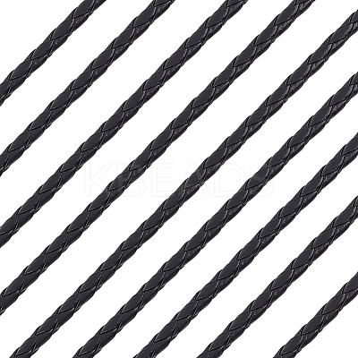 5M Braided Round PU Leather Jewelry Cord OCOR-GF0004-96A-01-1
