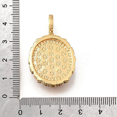 Brass Micro Pave Cubic Zirconia & Enamel Pendants KK-R222-08G-03-1