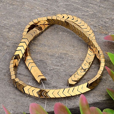 Electroplated Arrows Non-magnetic Synthetic Hematite Bead Strands X-G-E295-10B-1