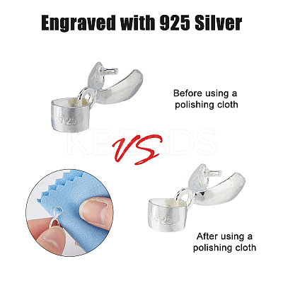 6Pcs 925 Sterling Silver Pendant Bails STER-DC0001-36-1