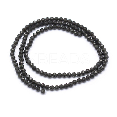 Natural Obsidian Beads Strand LS-G-E411-33-3mm-1