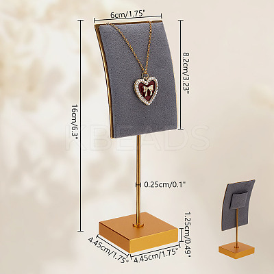 Velvet & Alloy Earrings Display Stands ODIS-WH0061-69B-1