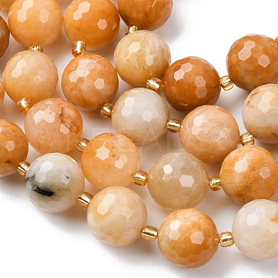 Natural Topaz Jade Beads Strands G-C249-A23-16MM-1