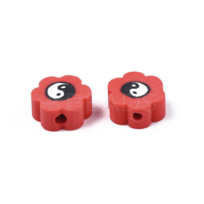 Handmade Polymer Clay Beads CLAY-S096-046-1