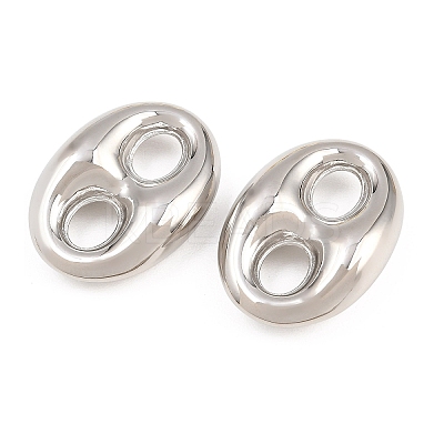Brass Oval Links Connector Charms KK-H292-47P-01-1