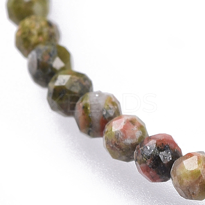 Natural Unakite Beaded Necklaces NJEW-JN02492-05-1