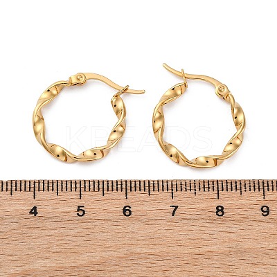 201 Stainless Steel Hoop Earrings LS-EJEW-A054-05C-G-1