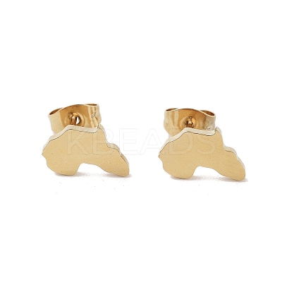 PVD Vacuum Plating 304 Stainless Steel Stud Earrings for Women EJEW-A048-07G-1