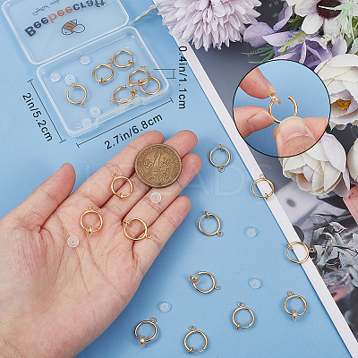 20Pcs 304 Stainless Steel Clip-on Earring Findings STAS-BBC0003-25-1