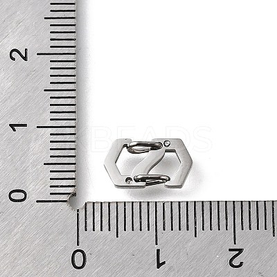 304 Stainless Steel Keychain Clasp Findings STAS-U051-01A-P-1