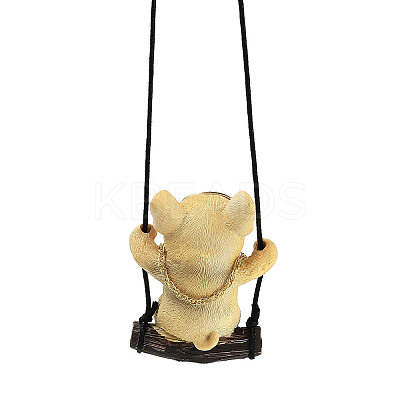 Cute Resin Swinging Bulldog Pendant Decorations LS-HJEW-A010-01A-1