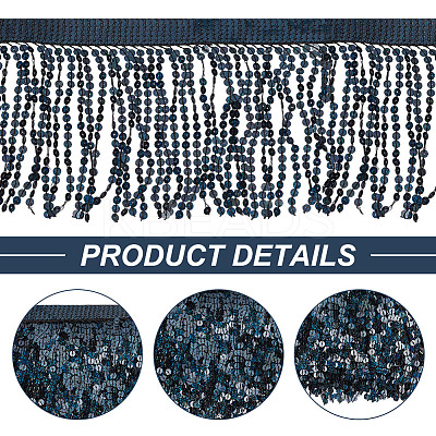 10 Yards Polyester Tassel Lace Ribbon DIY-WH0430-569D-1