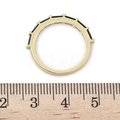 Brass Micro Pave Cubic Zirconia Finger Rings for Women RJEW-H256-10G-01-1