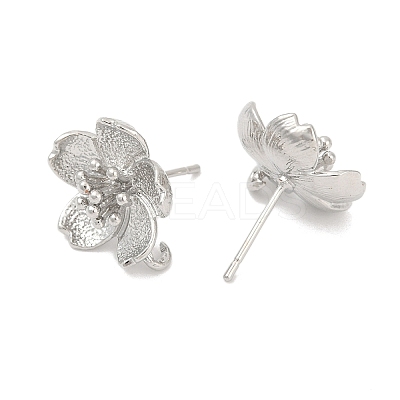 Brass Stud Earring Findings KK-Z099-05P-03-1