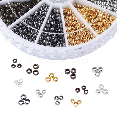 Brass Crimp Beads KK-YW0001-17-1