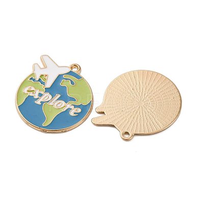 Alloy Enamel Pendants ENAM-V002-03KCG-1