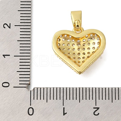 Rack Plating Brass Micro Pave Cubic Zirconia Pendants KK-I716-08G-1