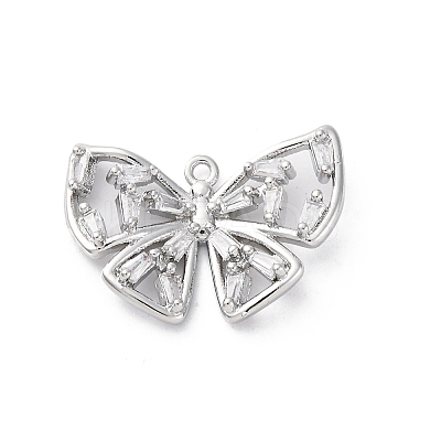 Brass Rhinestone Pendants KK-E973-11P-1
