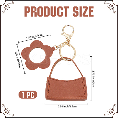 1Pc Portable Imitation Leather Bag Keychain AJEW-CL0001-64A-1