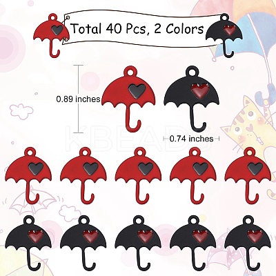40Pcs 2 Colors Spray Painted Alloy Pendants JX643A-1