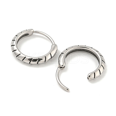 316 Surgical Stainless Steel Hoop Earrings EJEW-D096-09B-AS-1