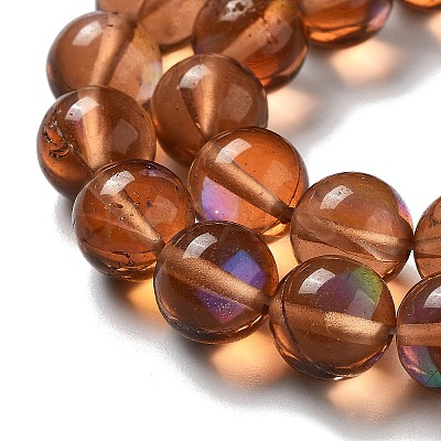 Synthetic Moonstone Beads Strands G-P528-J03-02-1