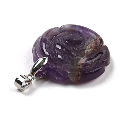 Natural Amethyst Pendants G-I319-02P-02-1