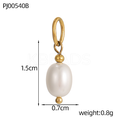 Shell Pearl Oval Charms BSHE-OY009-83G-1